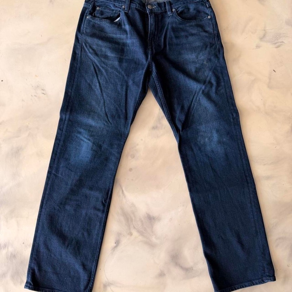 7 For All Mankind Straight Leg Dark Wash Denim Jeans Sz 33